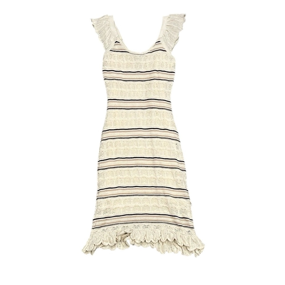 Freshman 1996 | NWT Striped Crotchet Knit Midi Dress